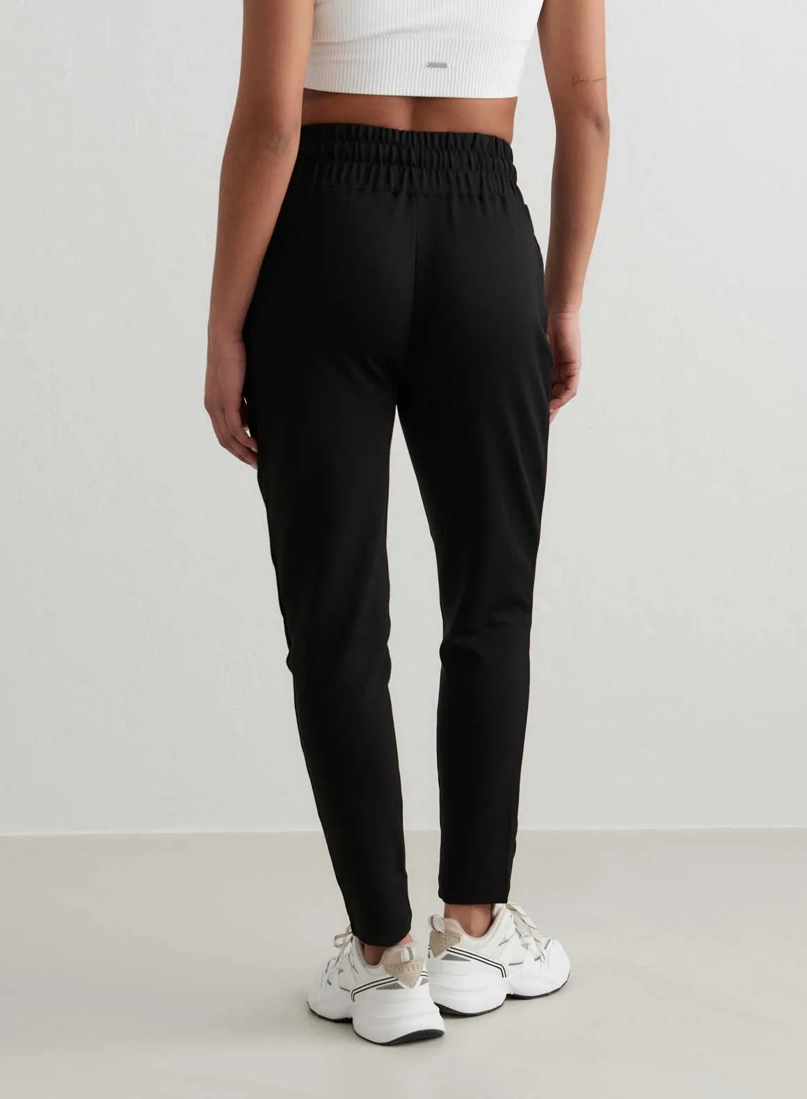Thermal Insulation Layer Active Stretch Black Comfy Modal Sweatpants