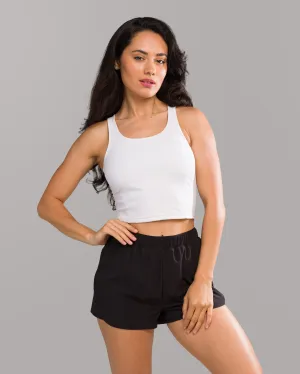 Performance knit Flex Tank - White