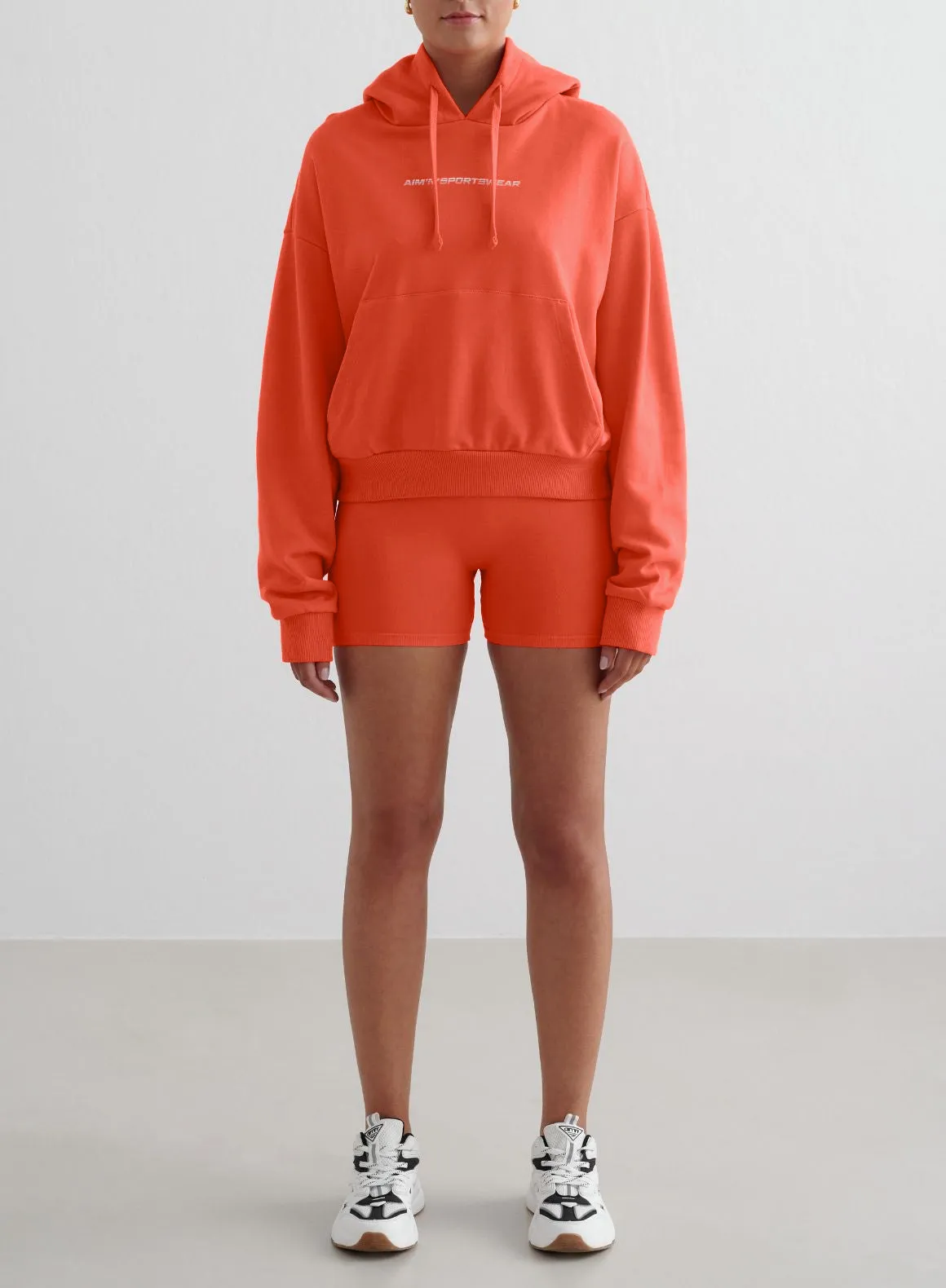 cafeteria look Tangerine Chunky Terry Hood