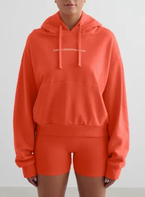 Potoroo like Suede Feel Tangerine Chunky Terry Hood