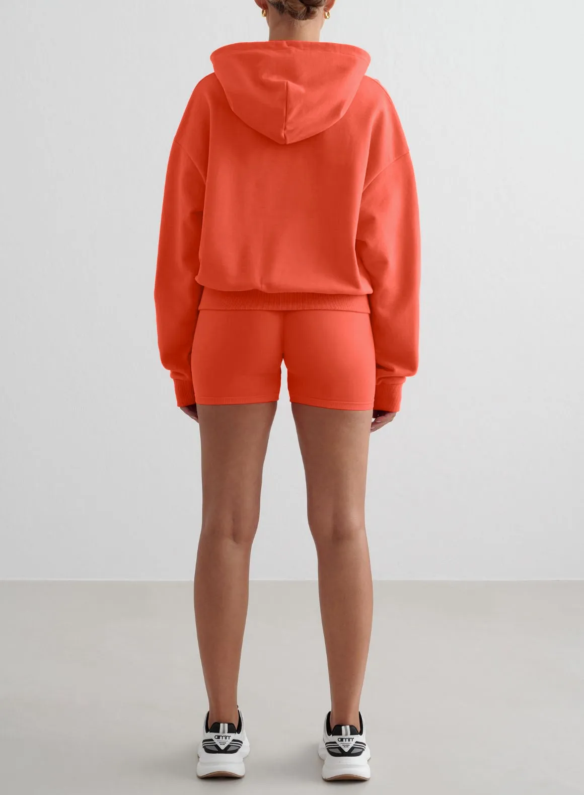 Everyday Use Abrasion Resistant Fabric Tangerine Chunky Terry Hood