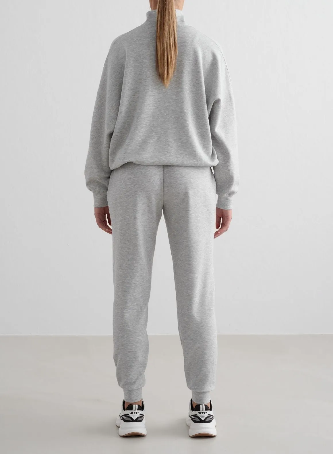 BreathableMaterial Light Grey Melange Comfy Modal Pants
