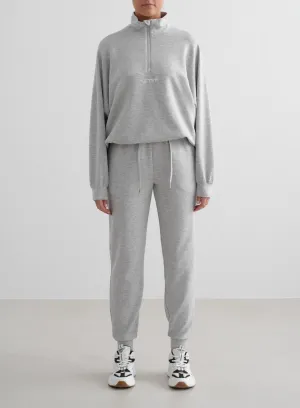 Light Grey Melange Comfy Modal Pants Noise Reduciting Fabric