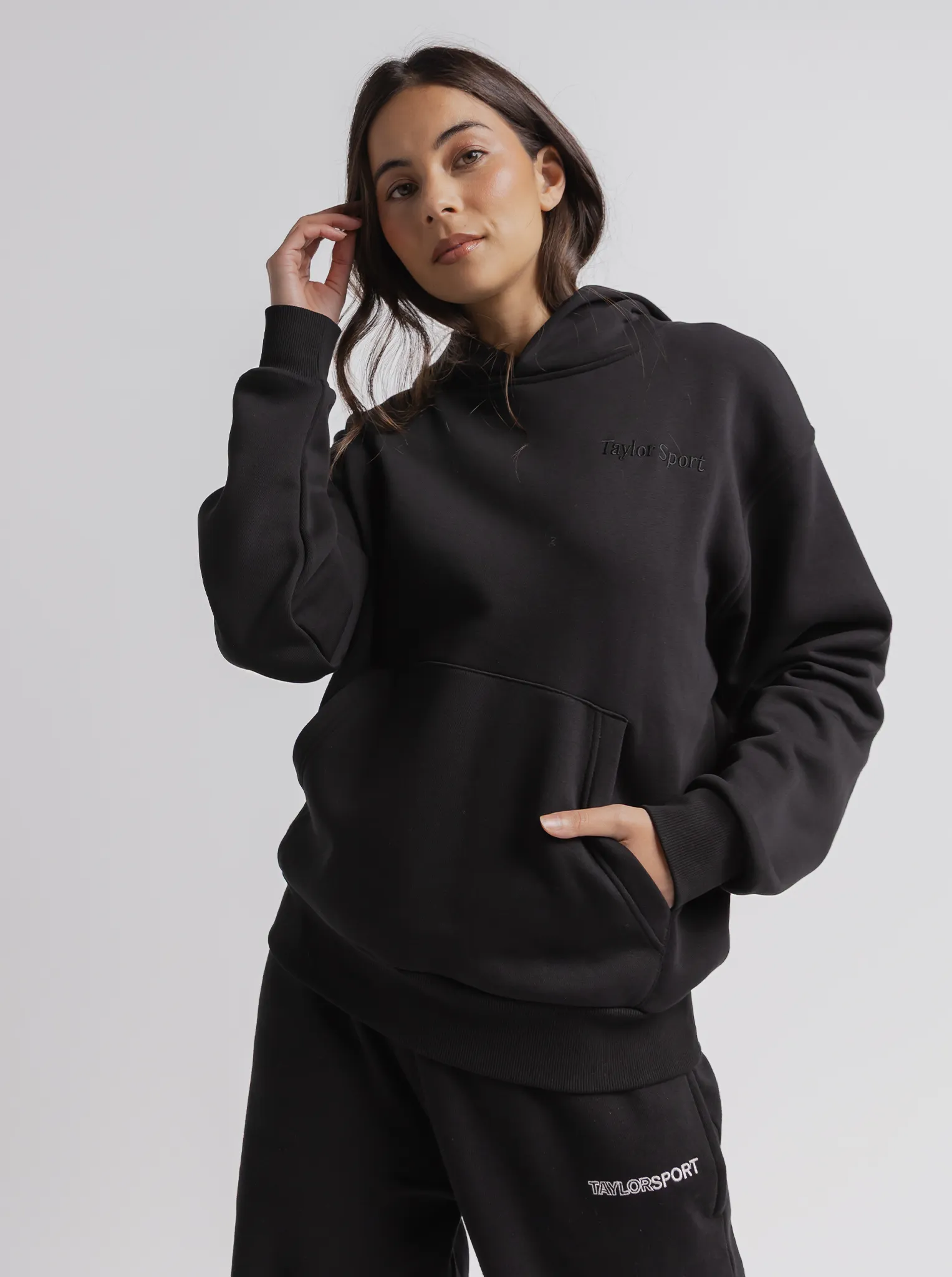 Heritage Hoodie in Black Sport Edge
