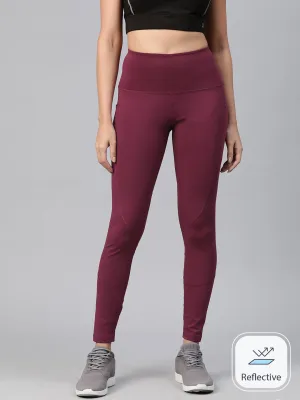 All Activity Double Layer Alcis Women Solid Ankle Length Training Tights