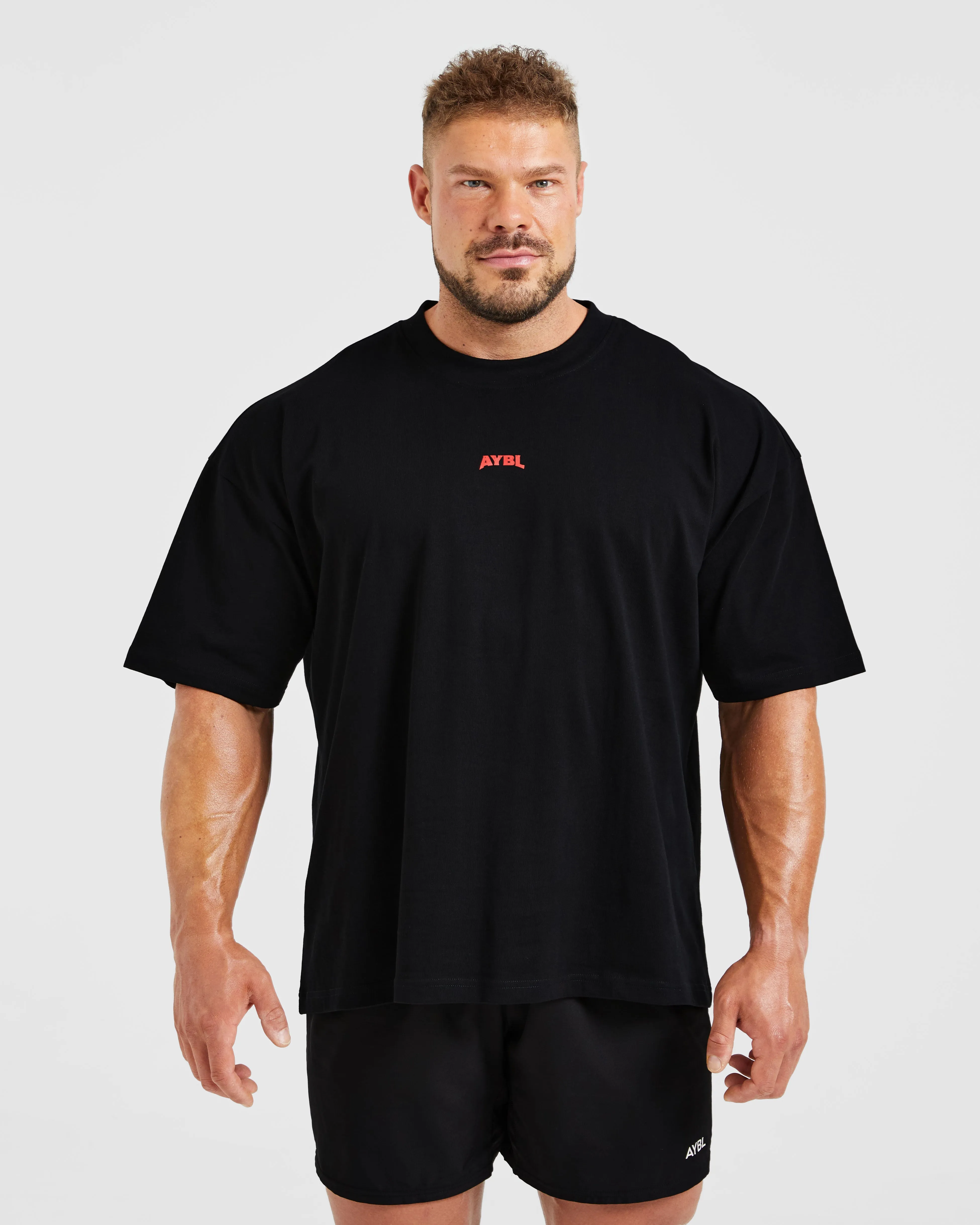 Wesley Vissers X Beyond Limits Oversized T Shirt - Black/Charcoal Stretchable Armholes