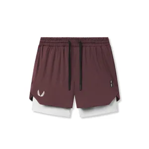 cyclists Soft Inner Lining 0828. AeroSilver? 5" Liner Short - Plum "Wings"/White