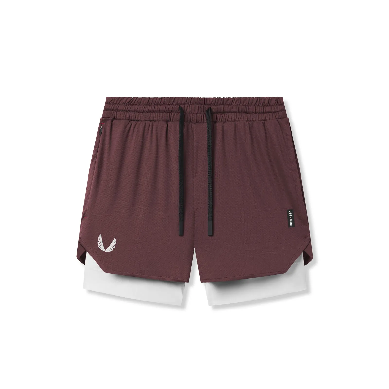 cyclists Soft Inner Lining 0828. AeroSilver? 5" Liner Short - Plum "Wings"/White