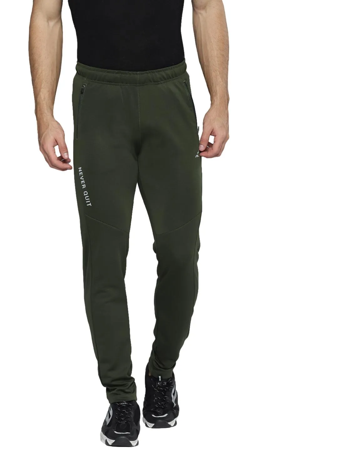 HiddenDrawcord Alcis Men Solid Green Track Pant