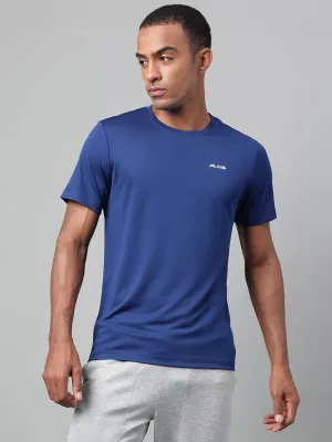 TaglessNeckline Alcis Men's Navy Anti-Static Drytech  Slim-Fit Training Tee