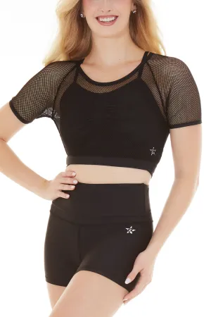 Poise Crop Top in Black DoubleLayeredEdging