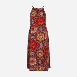 AdjustableStraps Event Vibe WOMEN FLORAL SLVLESS LONG DRESS