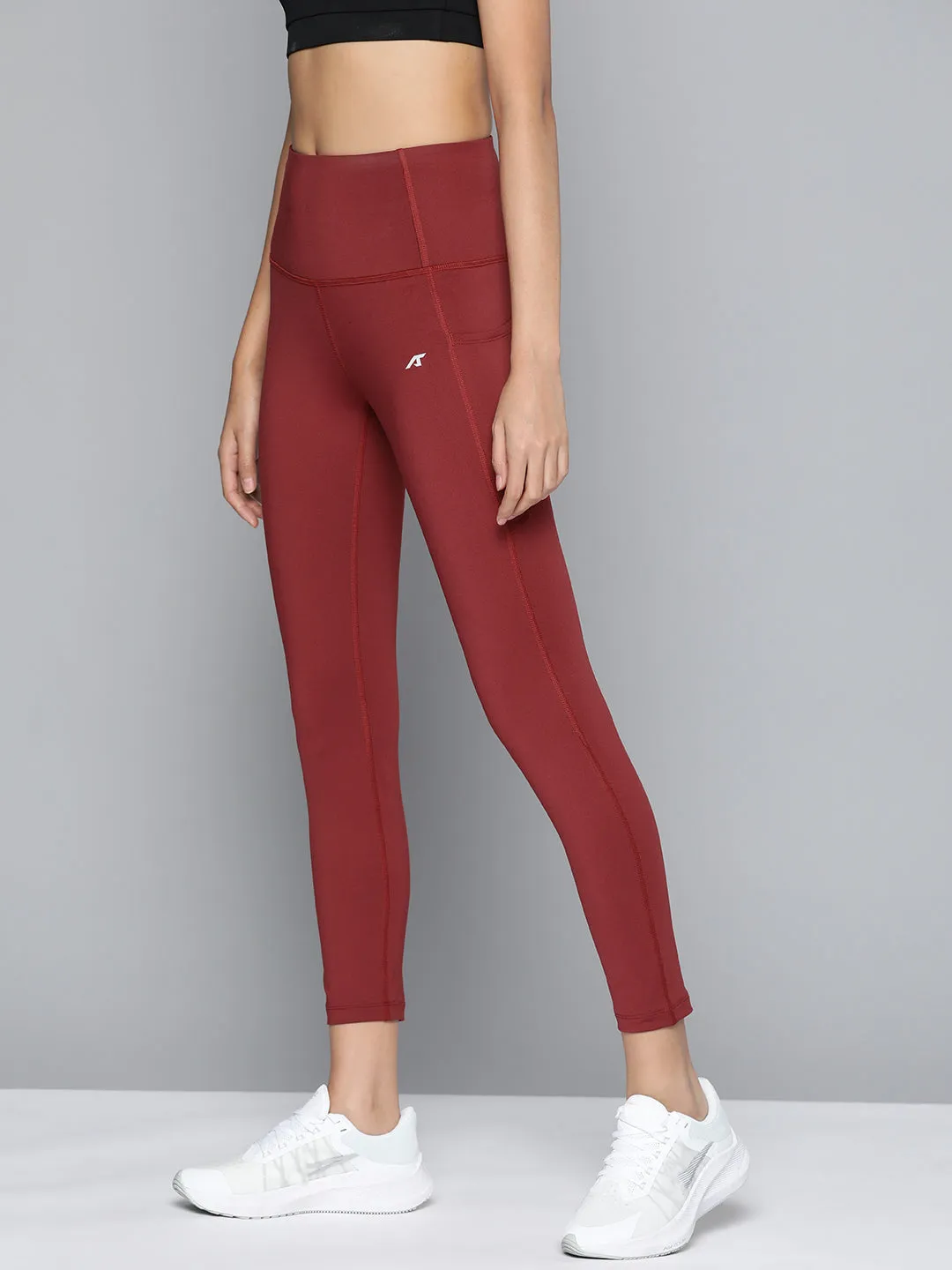 Seamless Design For Men Slim Fit Alcis Women Solid Dry-Fit Cropped Tights