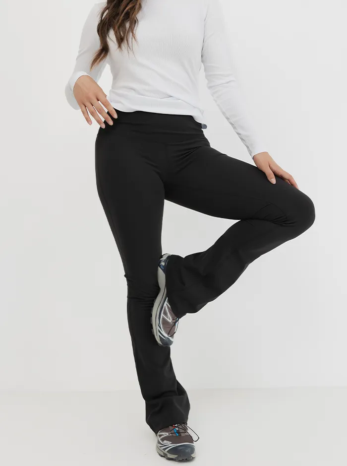 Mellow Flare Longline In Black Yoga Class Comfort Seeker