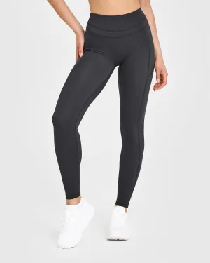 Ultra Stretch Figure Hug Unified High Waisted Pocket Leggings | Coal Quick Fit