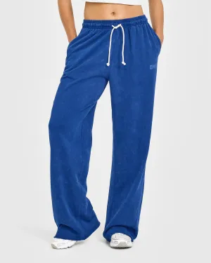Multi Purpose Raw Lounge Wide Leg Joggers | Washed Vintage Navy NonRestrictiveCut