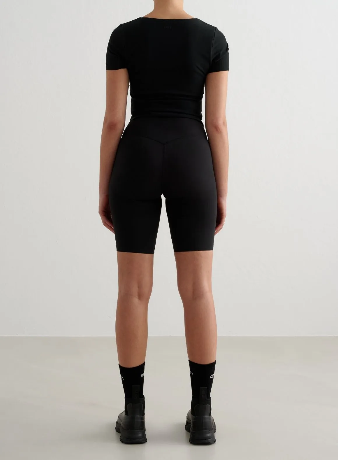 Black Sense Short Sleeve Bralette AllWeatherComfort Classic Style Trend
