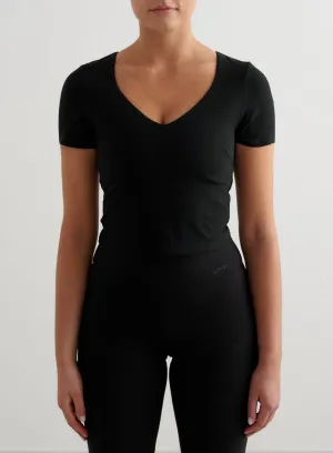 Stylish Comfort Black Sense Short Sleeve Bralette