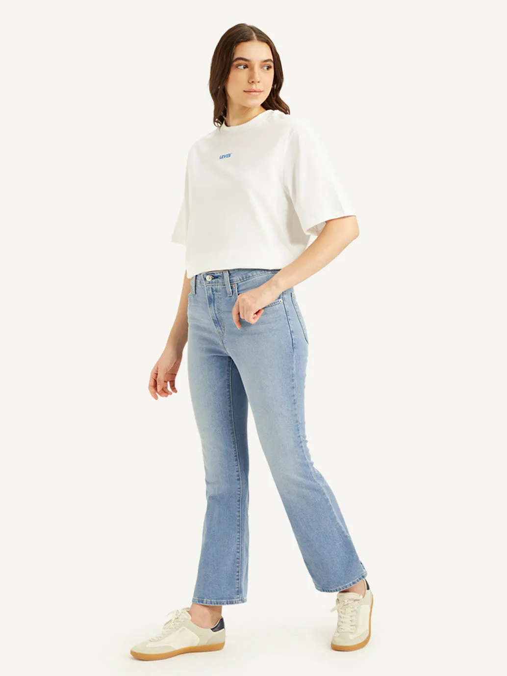 Basic Attire Women's 725 Blue Flared Fit High Rise Jeans