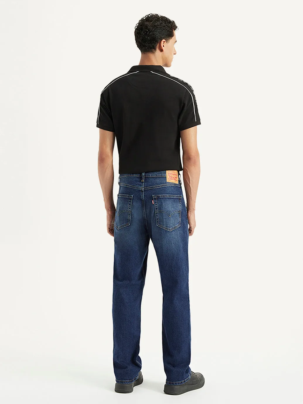 Men's 568 Blue Loose Fit Mid Rise Jeans Trendy Choice