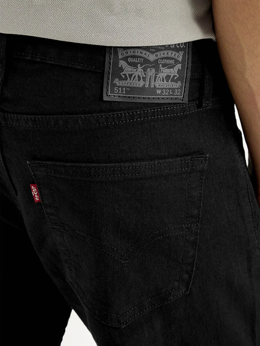 Men's 511 Black Slim Fit Mid Rise Jeans Street Inspired Earthy Music Event