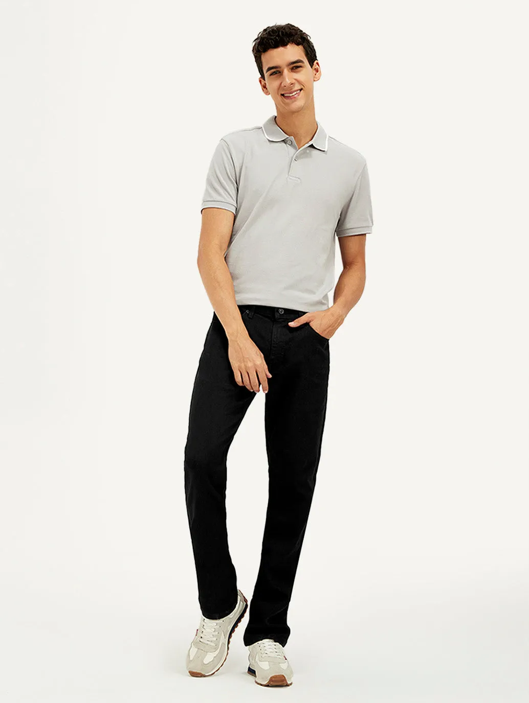 Outfit Ideas Men's 511 Black Slim Fit Mid Rise Jeans
