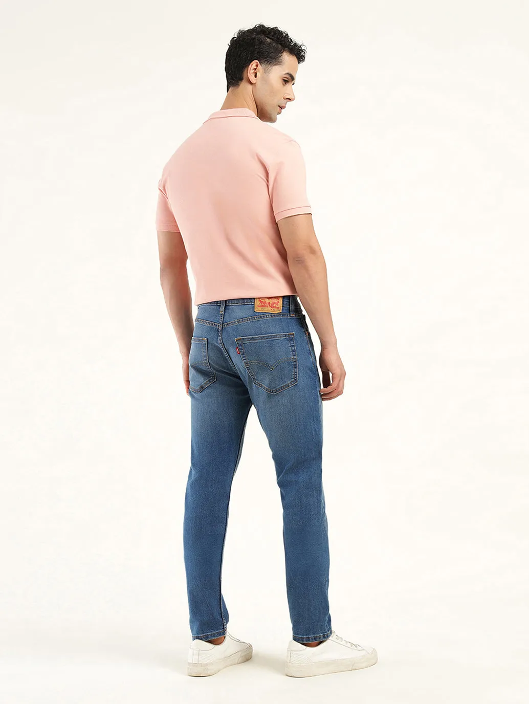 Men's 512 Indigo Slim Tapered Fit Mid Rise Jeans Modern Textured
