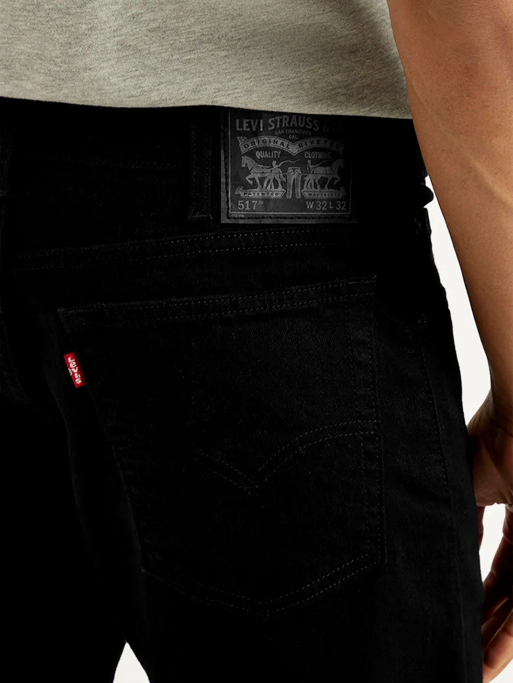 Men's 517 Black Bootcut Fit Mid Rise Jeans Casual Friday Elegant Casual