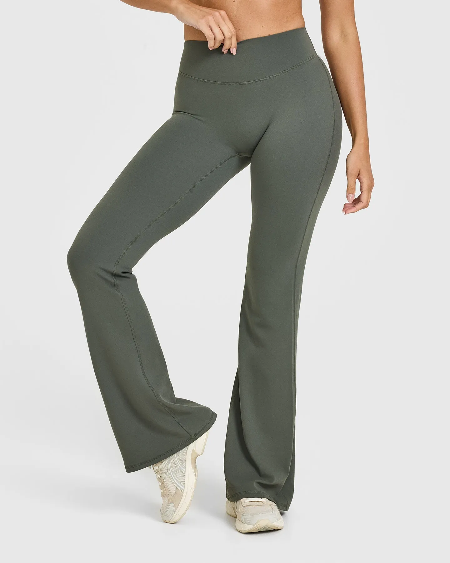 Ergonomic Pattern SoftMotion? Flared Bottoms | Dark Khaki AntiPillTechnology