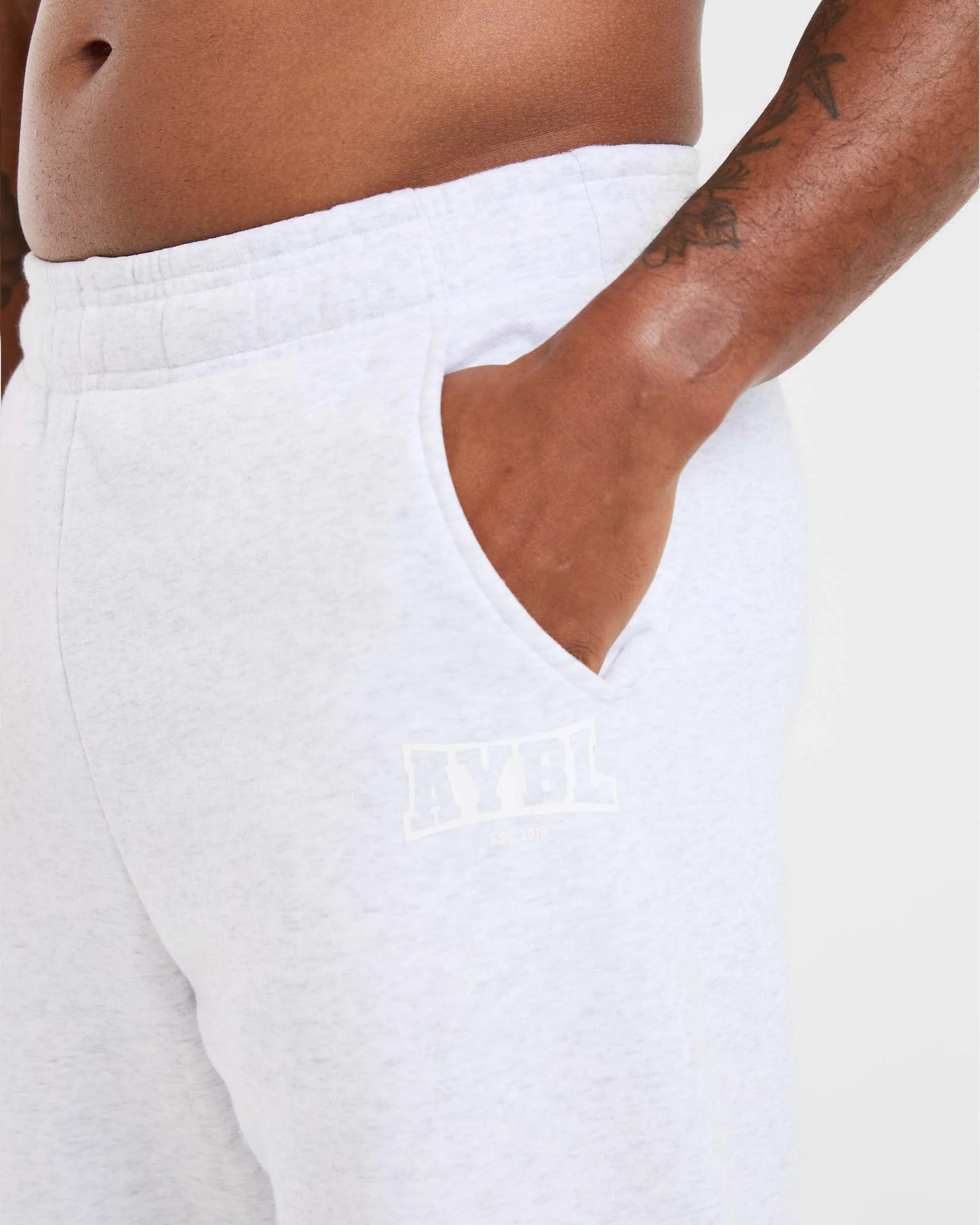 Stain Release Finish AntiStaticTreatment Academy Oversized Joggers - Grey Marl