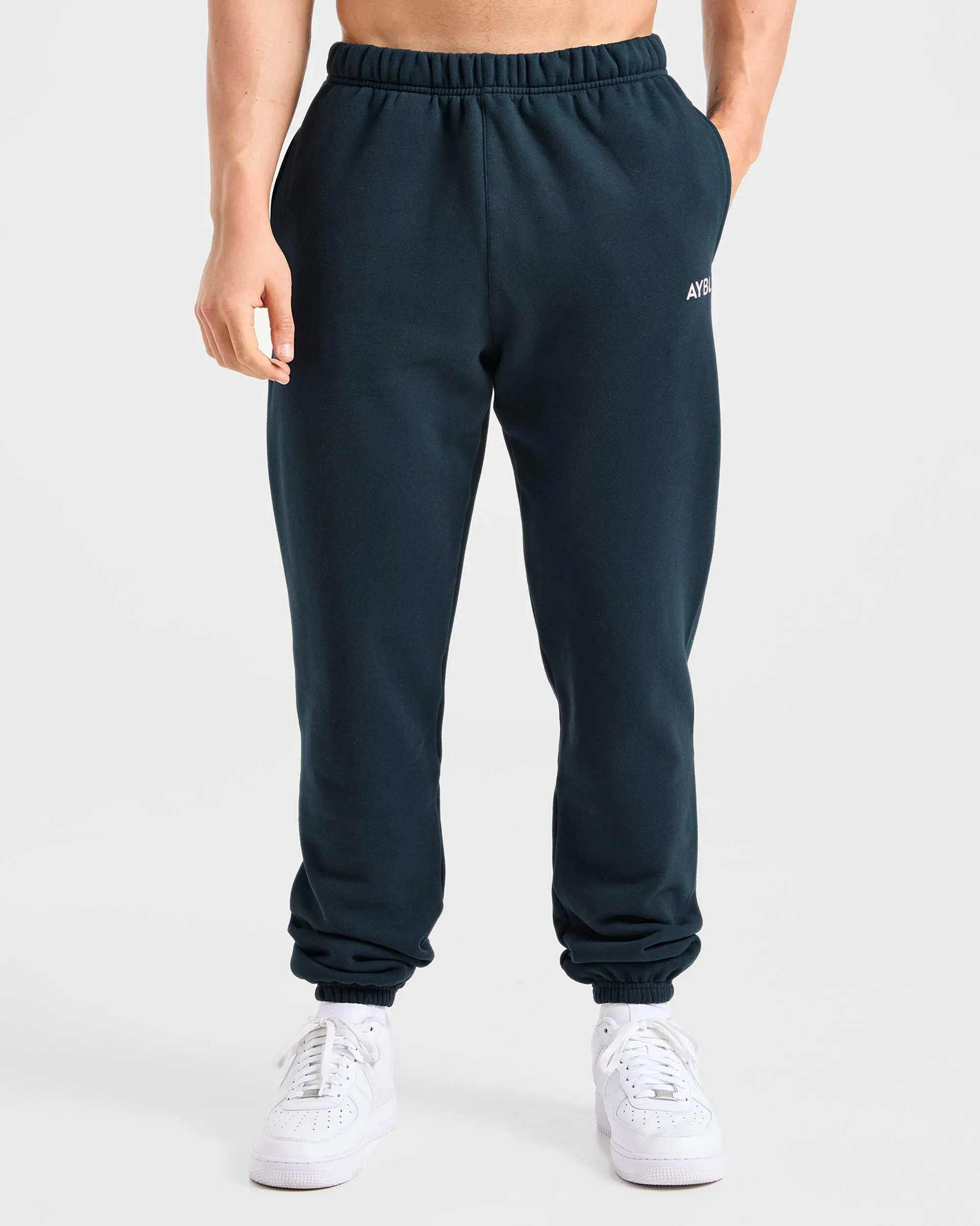 All Season Versatility AllDayComfort Essential Oversized Joggers - Navy