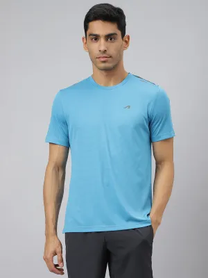 Alcis Men Golden Olive Drytech  Anti-Static Slim-Fit Round Neck Running T-Shirt Surf Mood