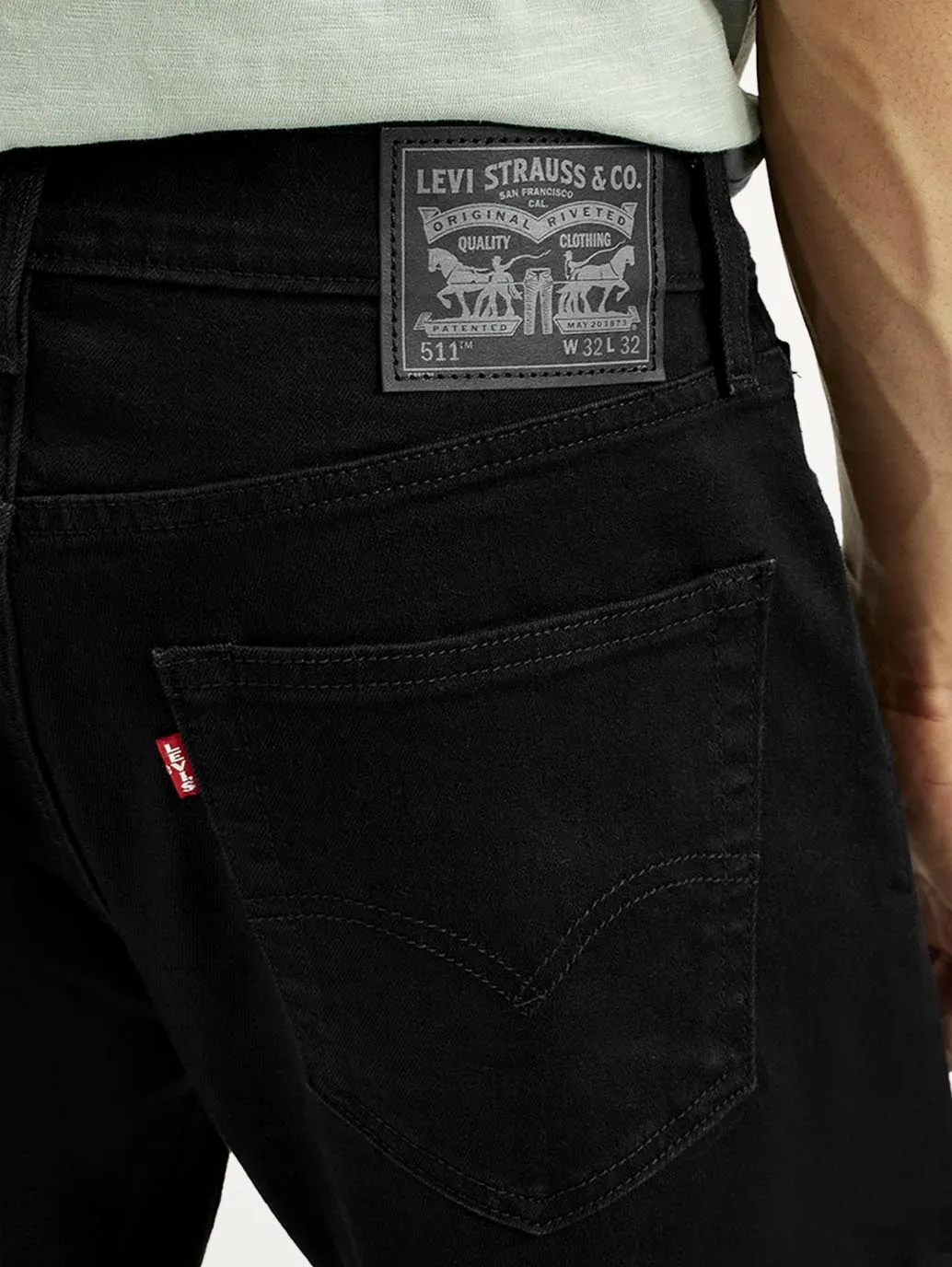 Men's 511 Black Slim Fit Mid Rise Jeans Comfortable Style