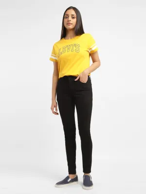 Women's 710 Black Skinny Fit Mid Rise Jeans Traveler Gear Summer Vibes Fashion Lover Luxury Textured Athlete Fit