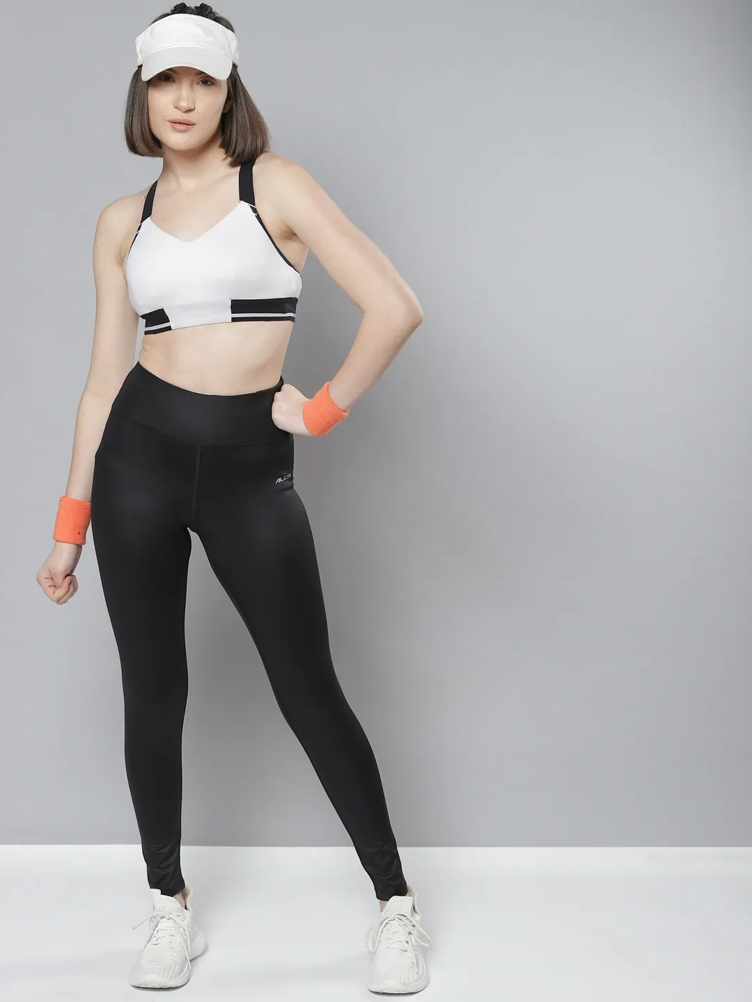 Fresh Fit Seamless Design Fitness Training Alcis Women Black Solid Tights