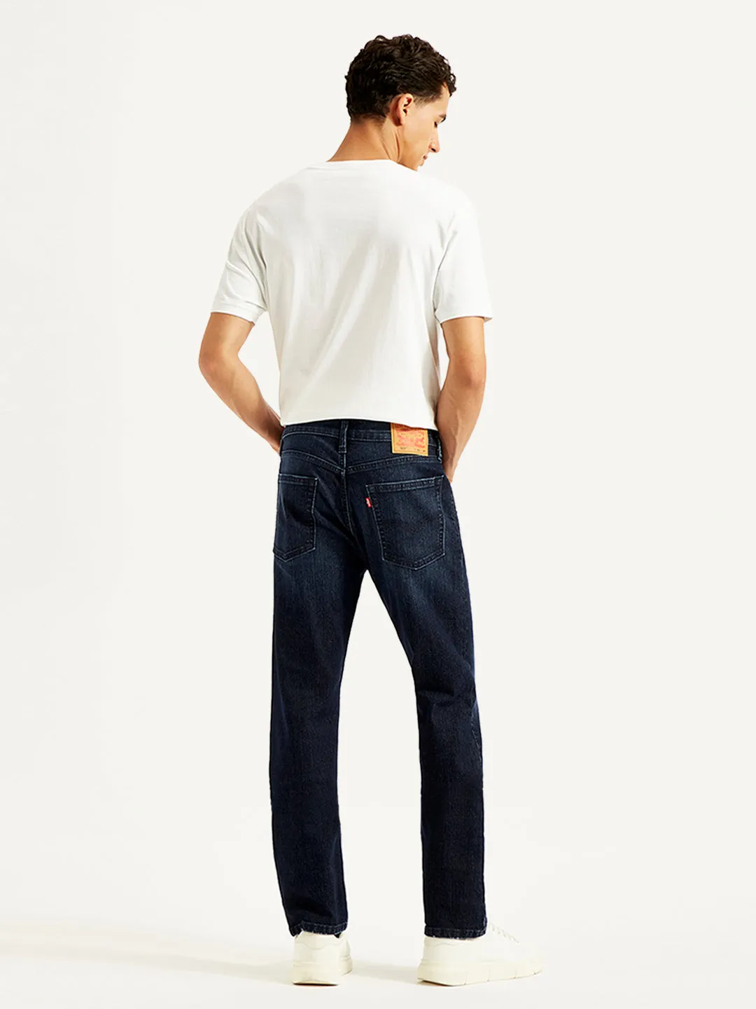 Elegant Bold Look Men's 513 Blue Slim Straight Fit Mid Rise Jeans