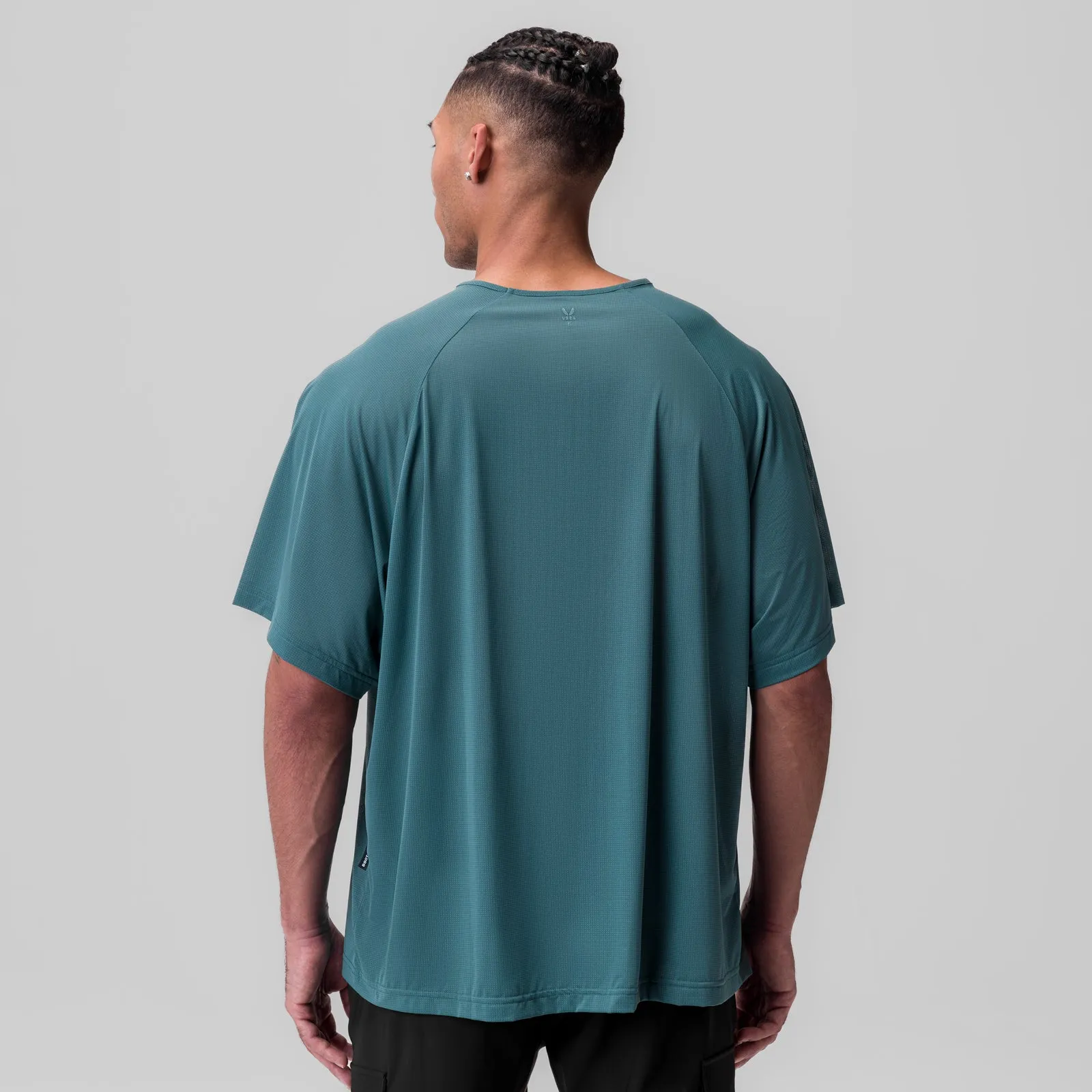 Reinforced Shoulder Leather combination 1089. Ice-Skin? Oversized Tee - Storm