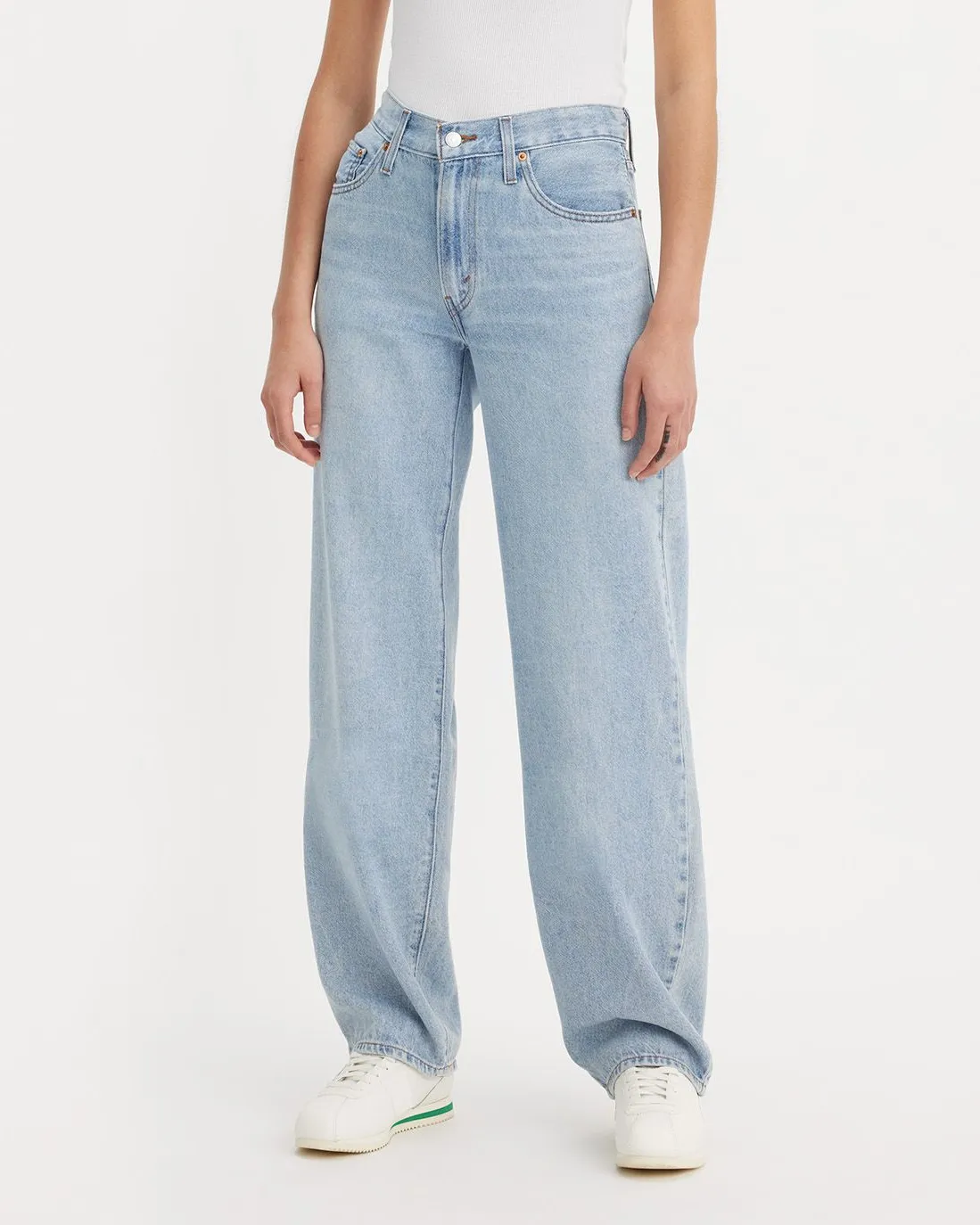 Levi's? Womens Baggy Dad Loose Fit Lightweight Jeans - Make A Difference Casual Friday Versatile