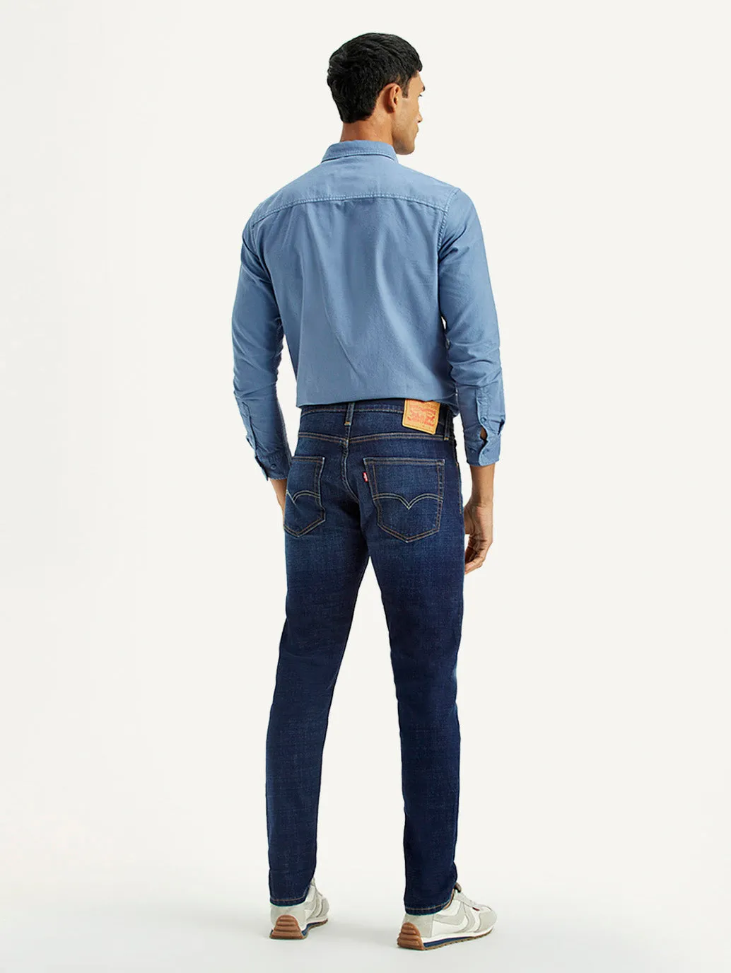 Casual Edge Men's 512 Dark Indigo Slim Tapered Fit Mid Rise Jeans