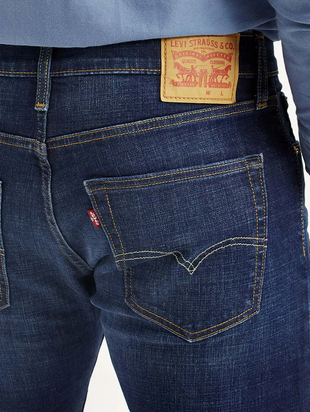 Men's 512 Dark Indigo Slim Tapered Fit Mid Rise Jeans Morning Stroll Evening Stroll Trend Setter