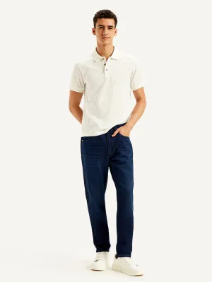 Men's Redloop 512 Navy Blue Slim Tapered Fit Mid Rise Jeans Daily Wear Festival Outfit Streetwear Mood