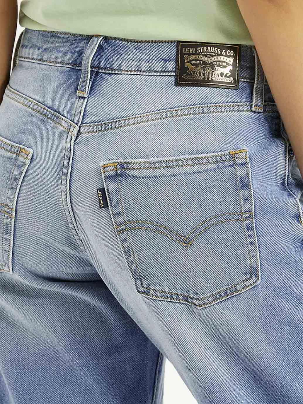 Weekend Warrior Luxury Athlete Fit Women's 94 Light Blue Baggy Fit Mid Rise Jeans