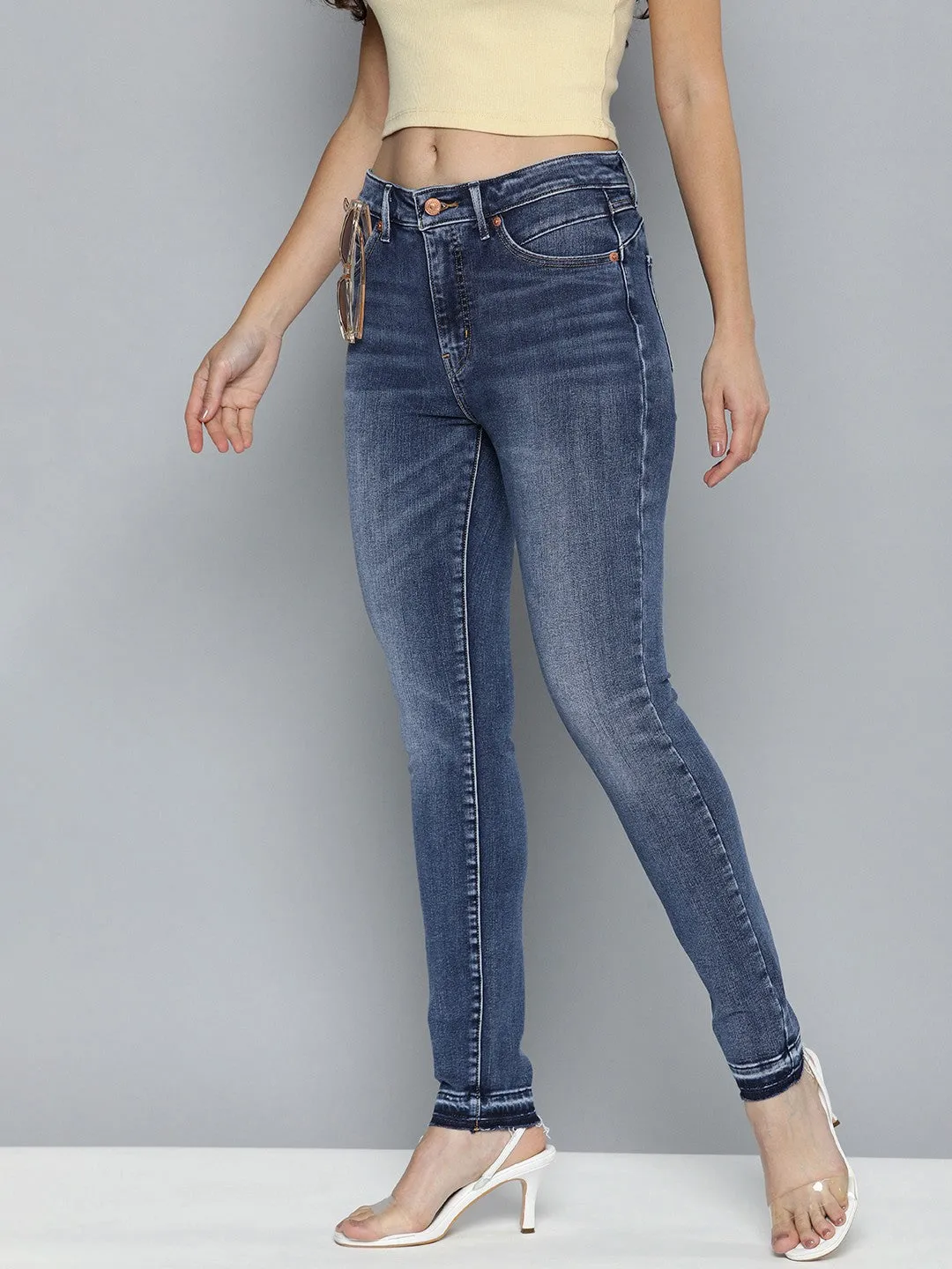 Cool Outfitters Women's Blue Revel Shaping Skinny Fit High Rise Jeans