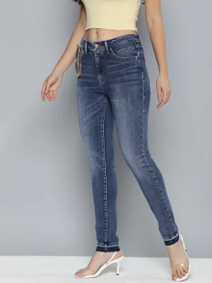 Cool Outfitters Women's Blue Revel Shaping Skinny Fit High Rise Jeans