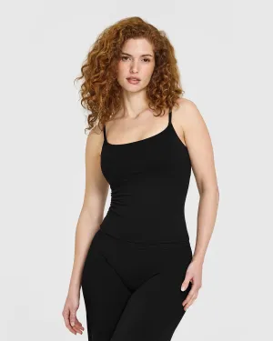 Summer Glow Rapid Flex SoftMotion? Strappy Vest with Built in Bra Shelf | Black