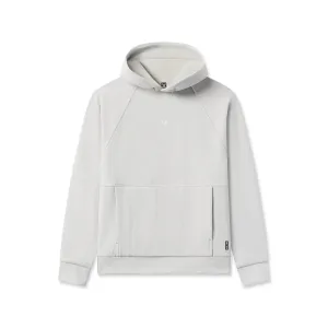 1019. Deltapeak? Oversized Hoodie - Light Grey Ribbed Hem Details