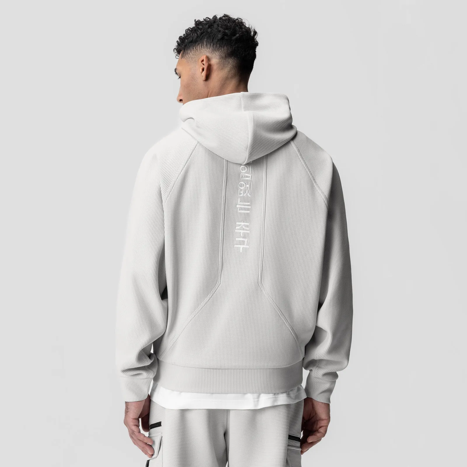1019. Deltapeak? Oversized Hoodie - Light Grey Fashion Edge Leisure Wear