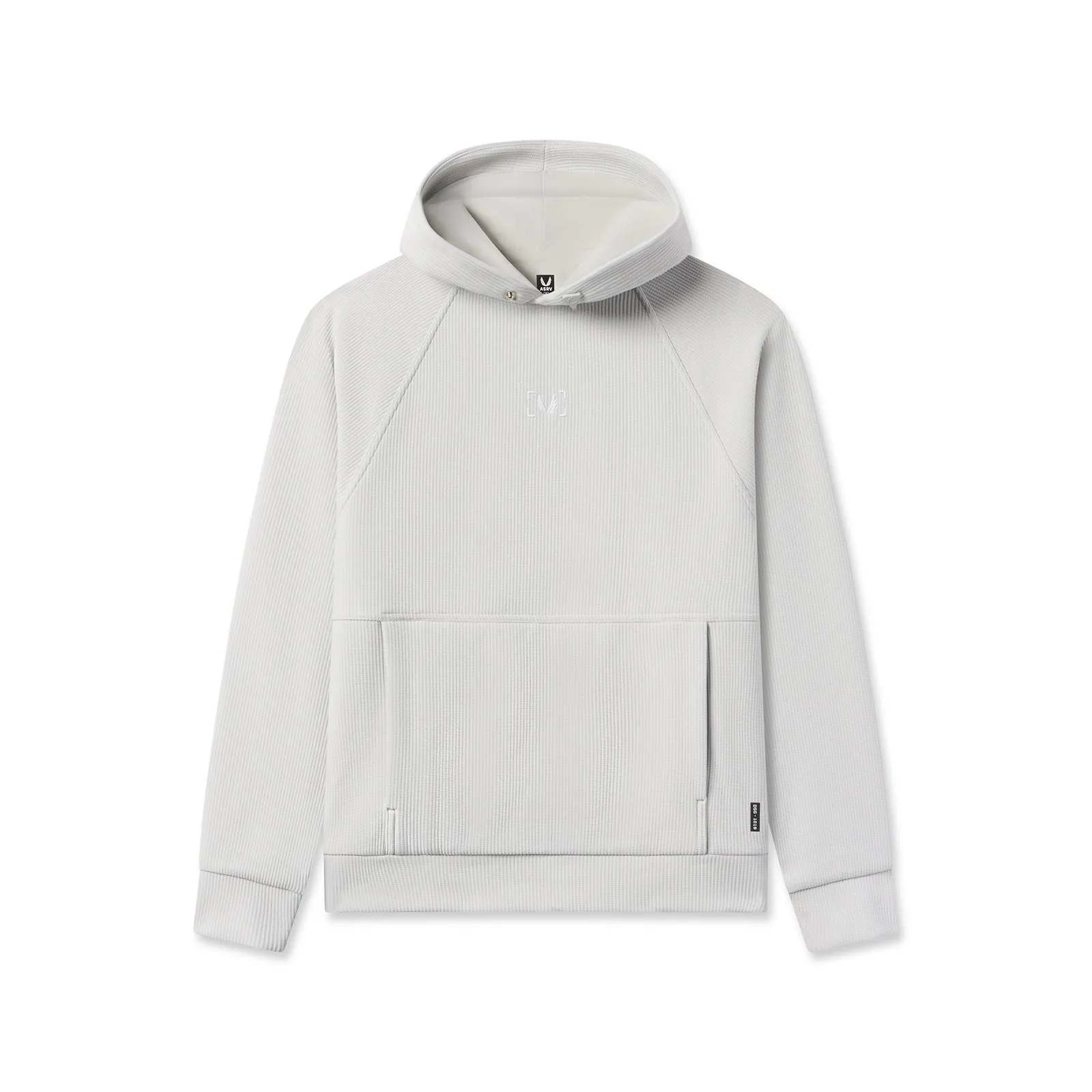 1019. Deltapeak? Oversized Hoodie - Light Grey Ribbed Hem Details