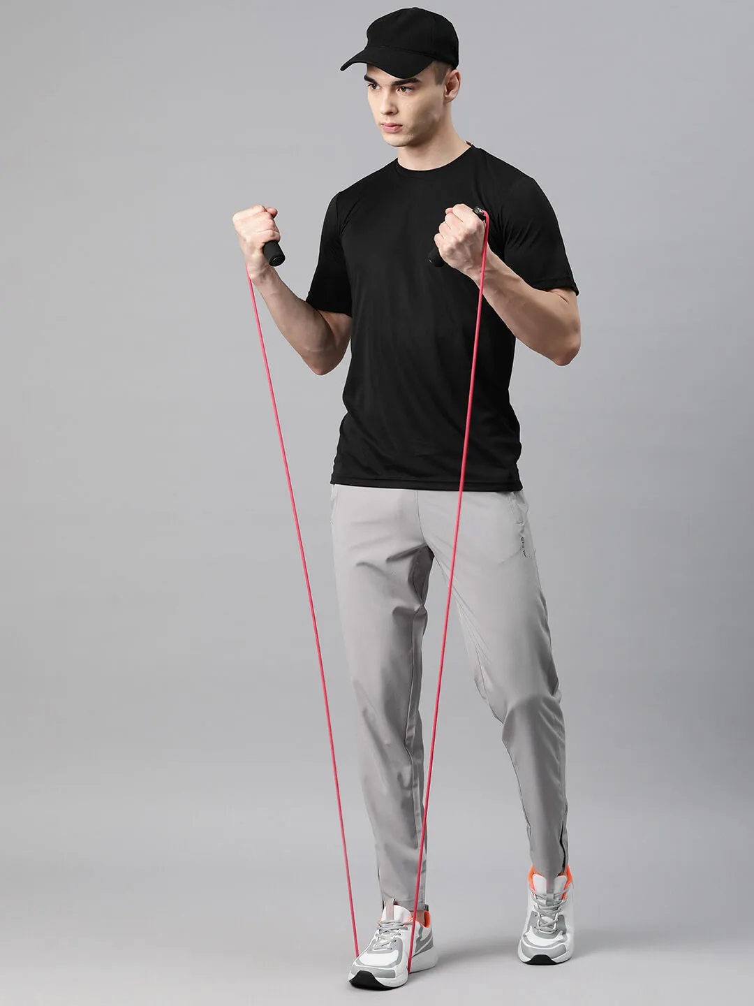 Secure Cuff Design Alcis Men Dry Tech Slim Fit Sports Track Pants with Reflective Detail