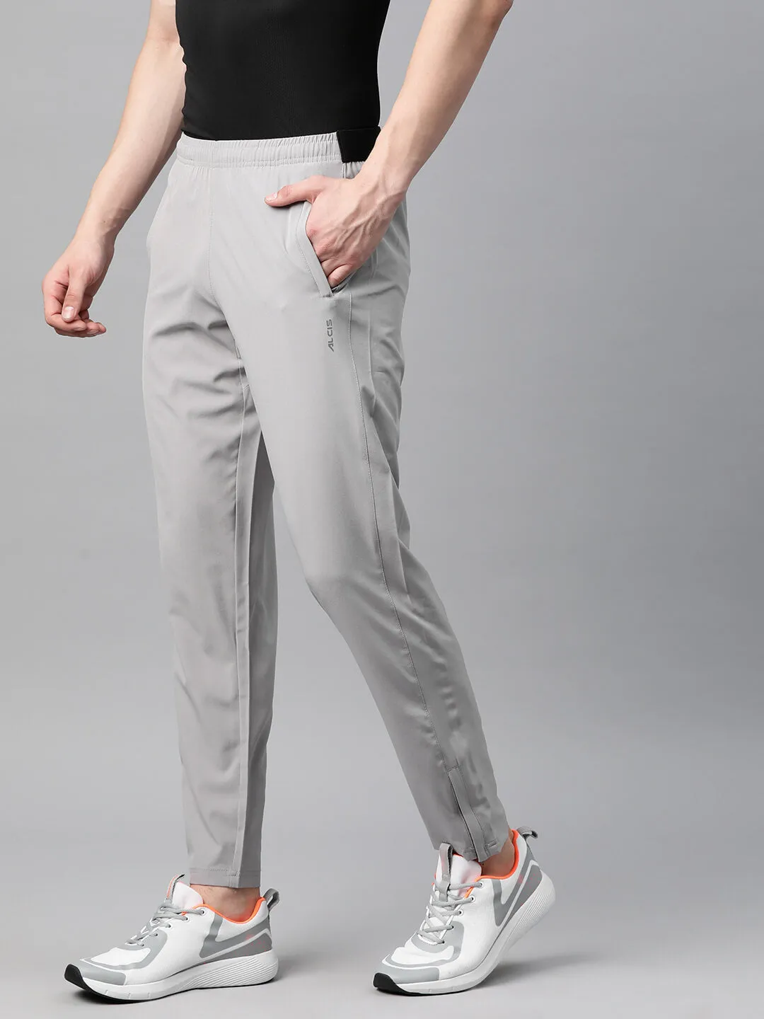 Alcis Men Dry Tech Slim Fit Sports Track Pants with Reflective Detail hypoallergenic